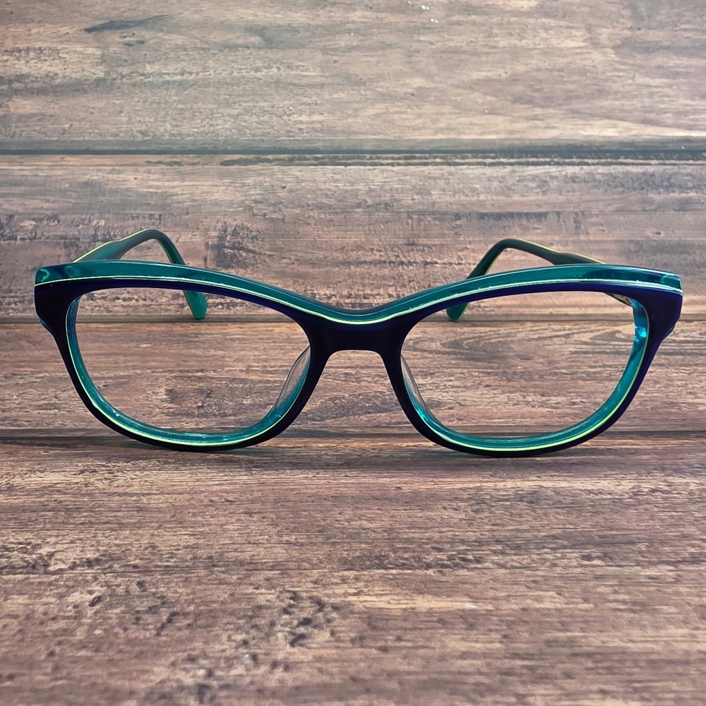 Calvin Klein Jeans Teal Navy Blue Cat Eye Eyeglass Frames CKJ781 52-16-135 811